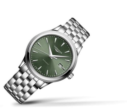 Longines L4.984.4.02.6 : Flagship 40 Stainless Steel / Green / Bracelet