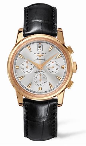 Longines L1.641.8.72.4 : Conquest Heritage Chronograph Pink Gold