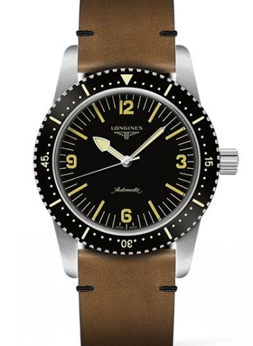 Longines L2.822.4.56.2 : Skin Diver Stainless Steel / Black / Calf