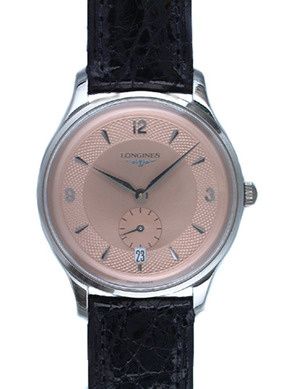 Longines L4.685.4.96.2 Heritage Prestige Stainless Steel Pink