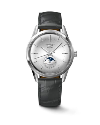 Longines L4.815.4.72.2 : Heritage Flagship Moonphase Stainless Steel / Silver