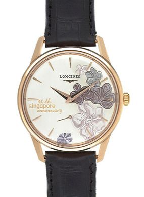 Longines L4.746.8.78.2 : Flagship Héritage Pink Gold Singapore 40th Anniversary