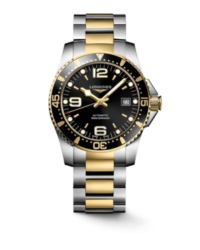 Longines L3.742.3.56.7 : HydroConquest 41 Automatic Stainless Steel - Yellow Gold / Black