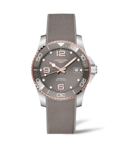Longines L3.780.3.78.9 : HydroConquest 39 Automatic Stainless Steel - Pink Gold / Grey / Rubber