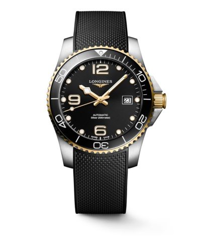 Longines L3.781.3.56.9 : HydroConquest 41 Automatic Stainless Steel - Yellow Gold / Black / Rubber