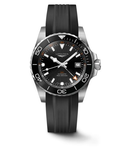 Longines L3.790.4.56.9 : Hydroconquest GMT 41 Stainless Steel / Black / Rubber