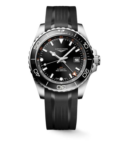 Longines L3.890.4.56.9 : Hydroconquest GMT 43 Stainless Steel / Black / Rubber