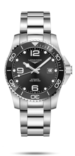 Longines L3.781.4.56.6 : HydroConquest 41 Automatic Stainless Steel / Ceramic / Black / Bracelet