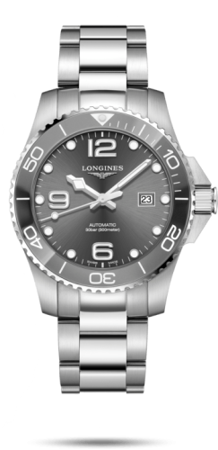 Longines L3.782.4.76.6 : HydroConquest 43 Automatic Stainless Steel / Ceramic / Grey / Bracelet
