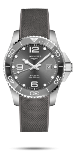 Longines L3.782.4.76.9 : HydroConquest 43 Automatic Stainless Steel / Ceramic / Grey / Rubber