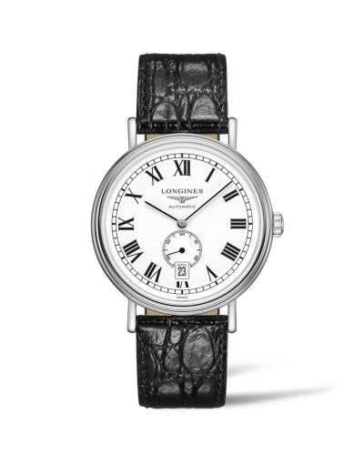 Longines L4.905.4.11.2 : Presence 40 Small Seconds Stainless Steel / White - Roman
