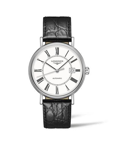 Longines L4.922.4.11.2 : Presence 40 Automatic Stainless Steel / White - Roman