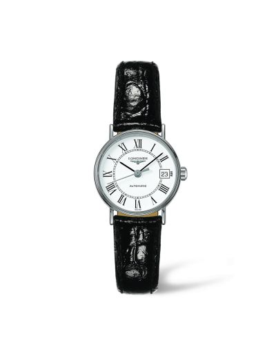 Longines L4.321.4.11.2 : Presence 25.5 Automatic Stainless Steel / White - Roman