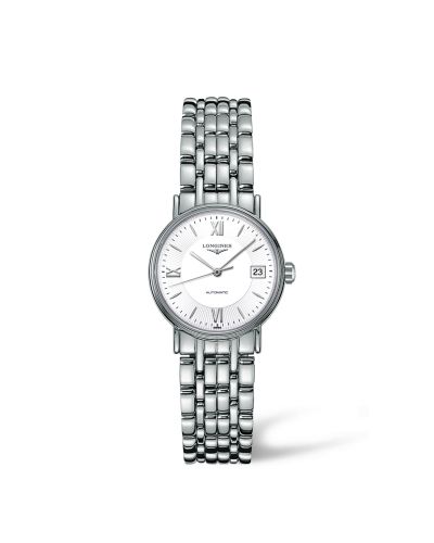 Longines L4.321.4.15.6 : Presence 25.5 Automatic Stainless Steel / White - Mixed / Bracelet