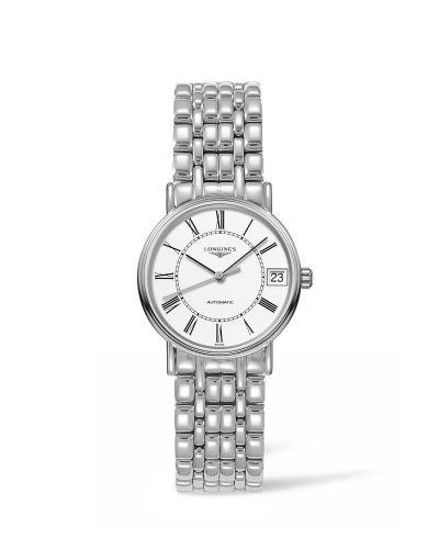 Longines L4.322.4.11.6 : Presence Automatic 30 Stainless Steel / White ...