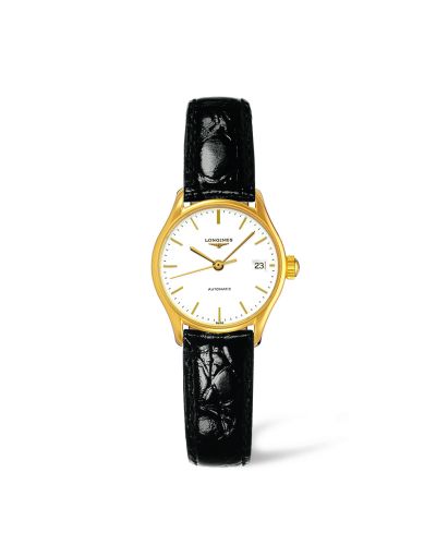 Longines L4.360.2.12.2 : Lyre 25 Automatic PVD Gold / White