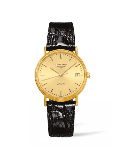 Longines L4.821.2.32.2 : Presence Automatic 34.5mm Stainless Steel / PVD Gold / Champagne