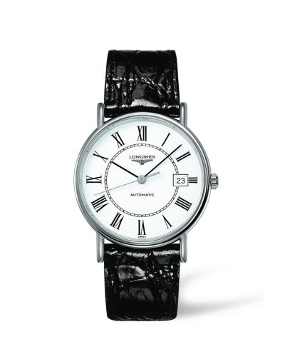 Longines L4.921.4.11.2 : Presence 38.5 Automatic Stainless Steel / White - Roman