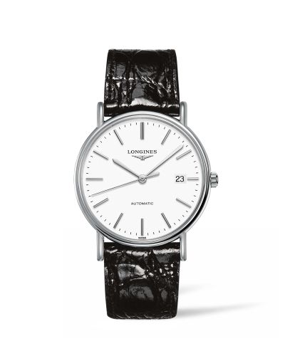 Longines L4.921.4.12.2 : Presence 38.5 Automatic Stainless Steel / White / Strap