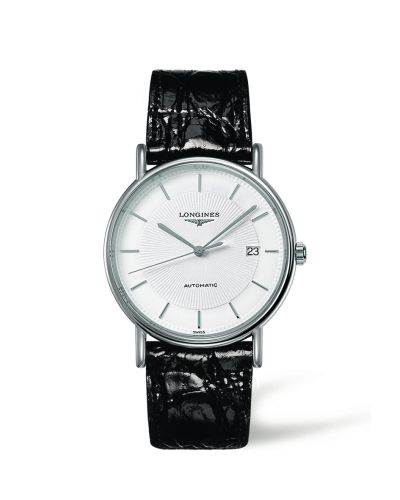Longines L4.921.4.18.2 : Presence 38.5 Automatic Stainless Steel / White / Strap
