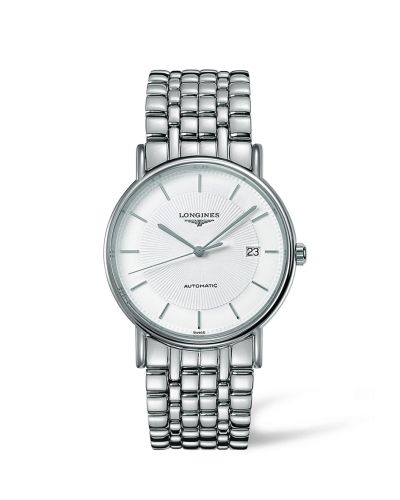 Longines L4.921.4.18.6 : Presence 38.5 Automatic Stainless Steel / White / Bracelet