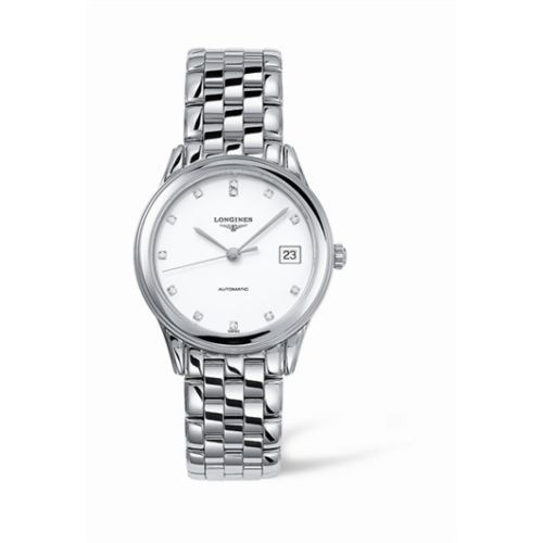 Longines L4.774.4.27.6 : Flagship 35.6 Automatic Stainless Steel White Diamond