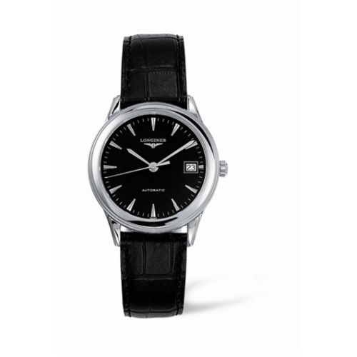 Longines L4.774.4.52.2 : Flagship 35.6 Automatic Stainless Steel Black