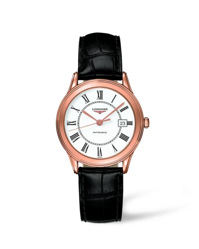 Longines L4.774.8.21.2 : Flagship 35.6 Automatic Pink Gold