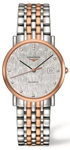 Longines L4.809.5.77.7 : Elegant Collection 34.5 Automatic Stainless Steel / Red Gold / Silver