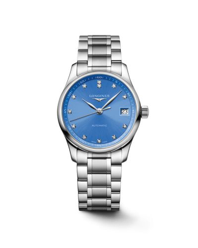 Longines L2.357.4.98.6 : Master Collection Date 34 Stainless Steel / Blue - Diamond / Bracelet