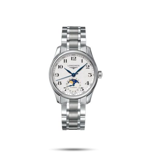 Longines L2.409.4.78.6 : Master Collection 34 Moonphase Stainless Steel / Silver / Bracelet