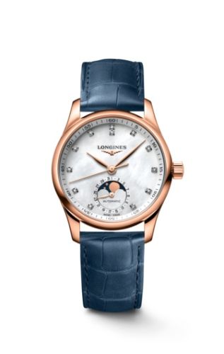 Longines L2.409.8.87.2 : Master Collection 34 Moonphase Pink Gold / MOP