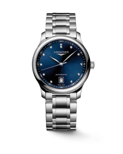 Longines L2.628.4.97.6 : Master Collection Date 38.5 Stainless Steel / Blue - Diamond / Bracelet