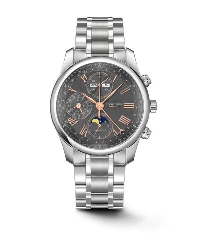 Longines L2.673.4.61.6 : Master Collection 40 Chronograph Calendar Stainless Steel / Anthracite / Bracelet