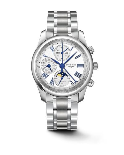 Longines L2.673.4.71.6 : Master Collection 40 Chronograph Calendar Stainless Steel / Silver / Bracelet