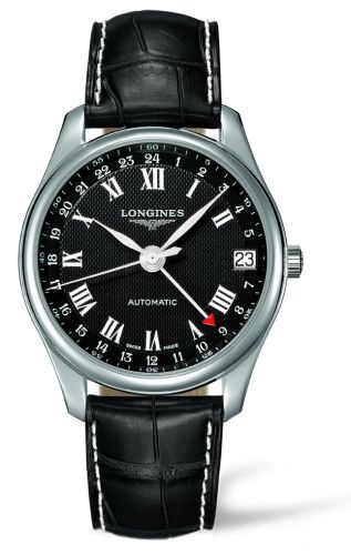 Longines L2.718.4.50.7 : Master Collection 42 24h Stainless Steel / Black-Roman / Alligator