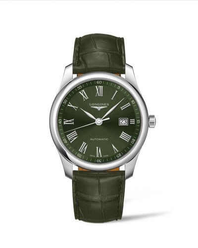 Longines L2.793.4.09.2 : Master Collection 40 Date Stainless Steel / Green - Roman
