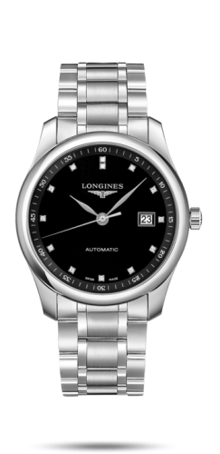 Longines L2.793.4.57.6 : Master Collection 40 Date Stainless Steel / Black-Diamond / Bracelet