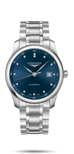 Longines L2.793.4.97.6 : Master Collection 40 Date Stainless Steel / Blue-Diamond / Bracelet