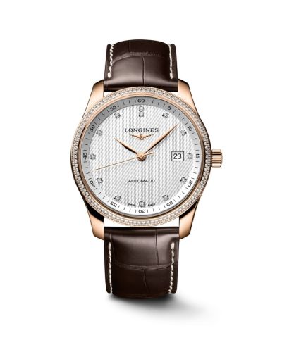 Longines L2.793.9.77.3 : Master Collection 40 Date Pink Gold - Diamond / Silver - Diamond