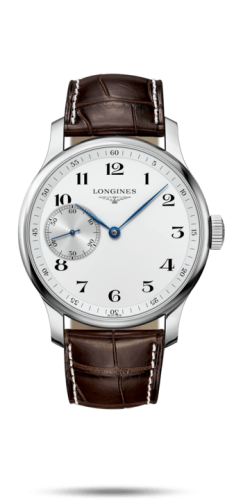 Longines L2.841.4.18.3 : Master Collection 47.5 Small Seconds Stainless Steel / White-Arabic / Alligator