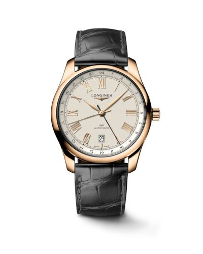 Longines L2.844.8.71.2 : Master Collection 40 GMT Pink Gold / Silver