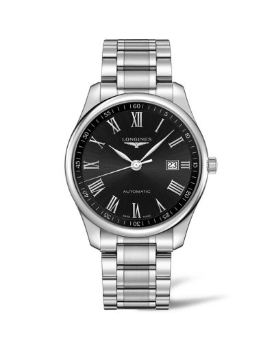 Longines L2.893.4.59.6 : Master Collection 42 Date Stainless Steel / Black - Roman / Bracelet