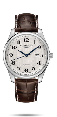 Longines L2.893.4.78.5 : Master Collection 42 Date Stainless Steel / Silver-Arabic / Alligator XL