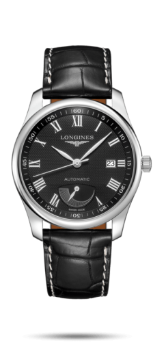 Longines L2.908.4.51.7 : Master Collection 40mm Power Reserve Stainless Steel / Black-Roman / Alligator