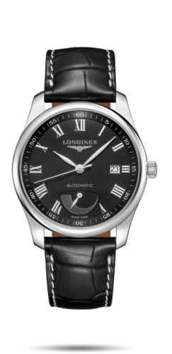 Longines L2.908.4.51.8 : Master Collection 40mm Power Reserve Stainless Steel / Black-Roman / Alligator XL