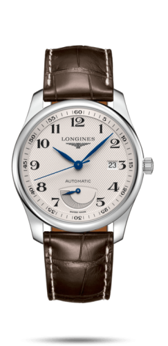 Longines L2.908.4.78.3 : Master Collection 40mm Power Reserve Stainless Steel / Silver-Arabic / Alligator