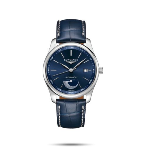 Longines L2.908.4.92.0 : Master Collection 40mm Power Reserve Stainless Steel / Blue / Alligator