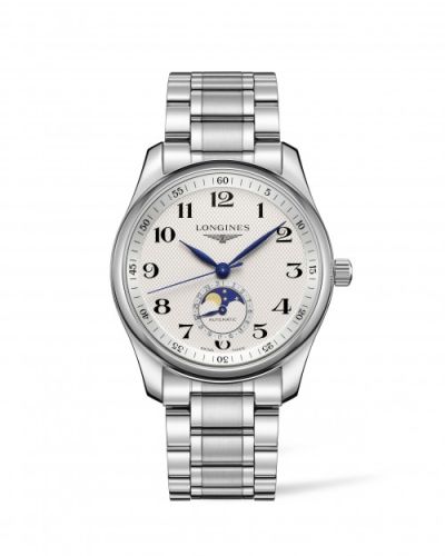 Longines L2.909.4.78.6 : Master Collection 40 Moonphase Stainless Steel / Silver-Arabic / Bracelet