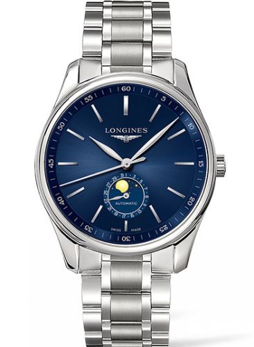 Longines L2.919.4.92.6 : Master Collection 42 Moonphase Stainless Steel / Blue / Bracelet